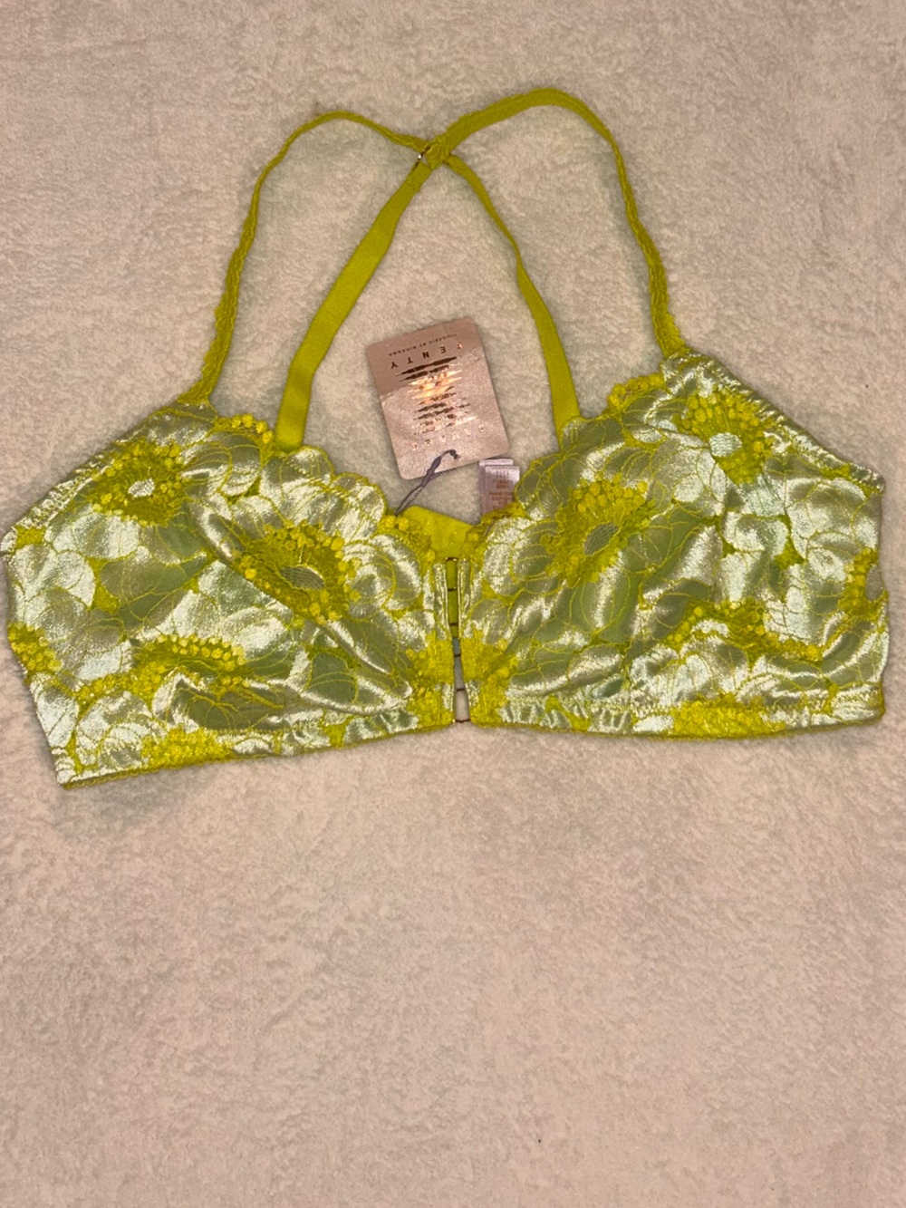 Savage X Fenty Neon Yellow Lace Thong